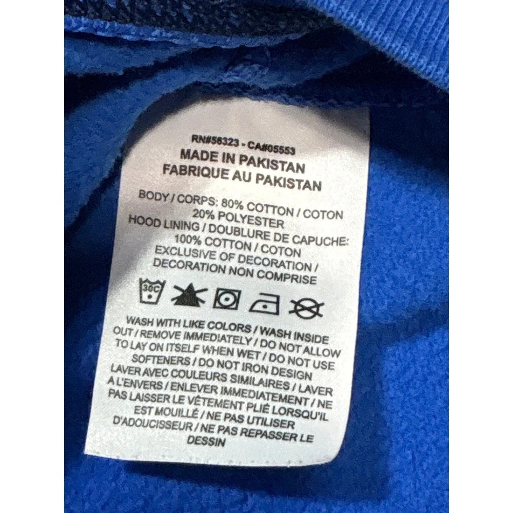 Nike Sportswear Just Do It Hoodie Mens Blue Pullover Sweatshirt Graphic Logo L
